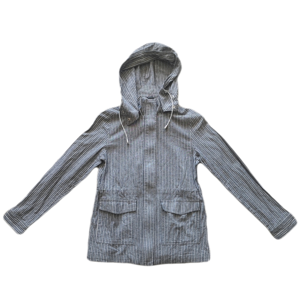 Motion hooded lightweight spring jacket with cinch waist